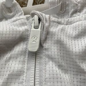 White Lululemon Half Zip Hooded Jacket